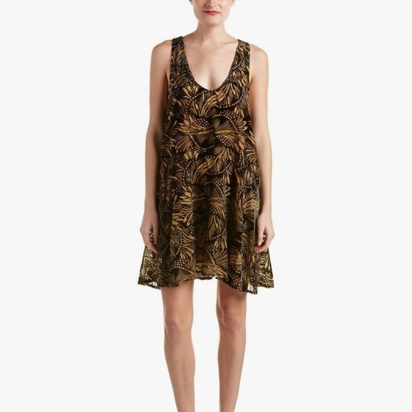 Free People Ellie Burnout Velvet Mini Dress - Picture 1 of 6